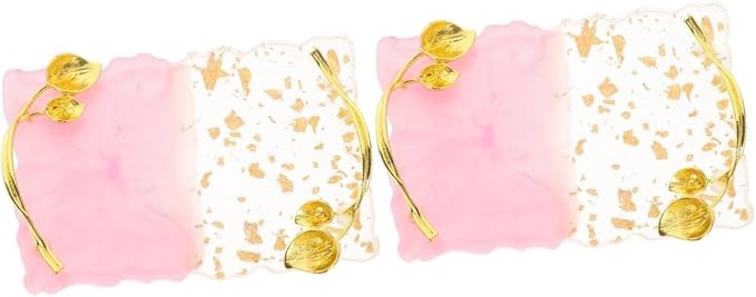 FOMIYES 2pcs Nail Palette Nail Art Gel Nail Art Palette Nail Tool Manicure Display Board Nail Polish Display Board Nail Color Palette Copper Plating Pink Makeup Mixing Plate Nail Art Plate-BrightBean Baby