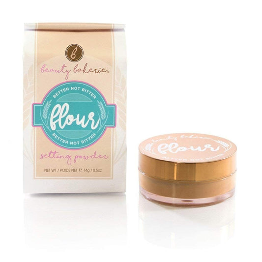 Beauty Bakerie Flour Setting Powder for Foundation, Loose Face Powder Makeup, Perfect for Oily Skin, Long-Lasting Matte Finish, Ideal for Baking and Blurring, 0.5oz, Almond (Chestnut)-BrightBean Baby