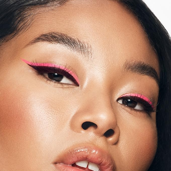 MAKE Beauty Liquid Line Waterproof Liquid Eyeliner Pen. Smudge-Proof Felt Tip for Precise Application of Lines, Wings, and Graphics. Long Lasting Eye Liner - Shade, Meteorite-BrightBean Baby