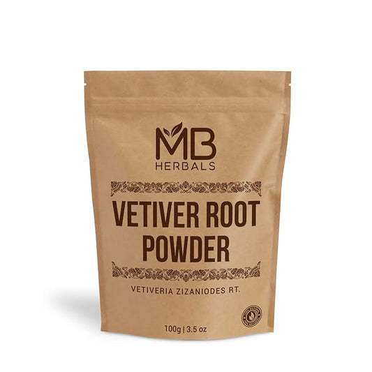 MB Herbals Vetiver Powder 100 Gram (3.5 oz) | Khus Powder | Vetiveria Zizanioides Root Powder-BrightBean Baby