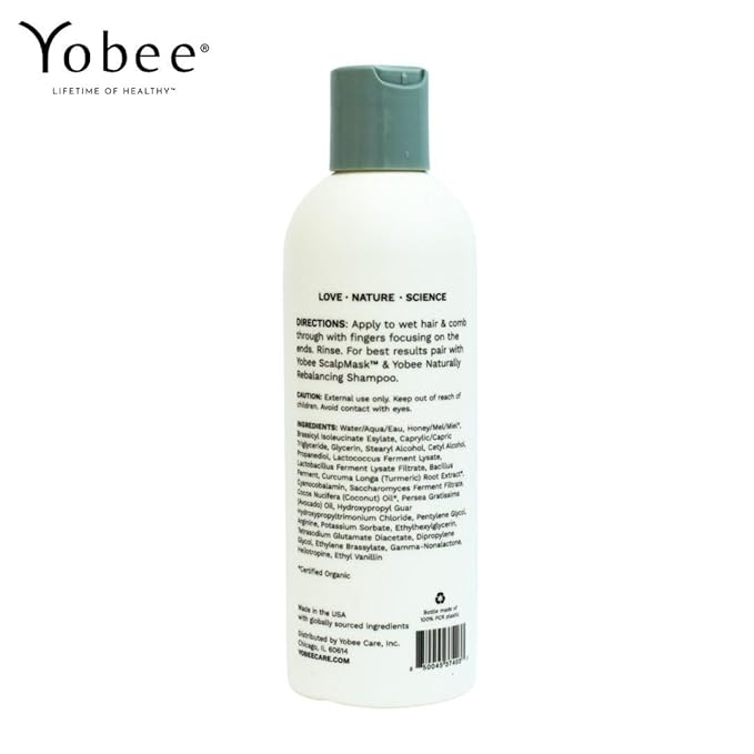 Yobee Naturally Rebalancing Shampoo | Dry, Flaky & Itchy Scalp Care with Para Probiotics, Organic Honey & Turmeric, Vitamin B12 & Oat Extracts | Dandruff & Psoriasis Relief (2 Bottles)-BrightBean Baby