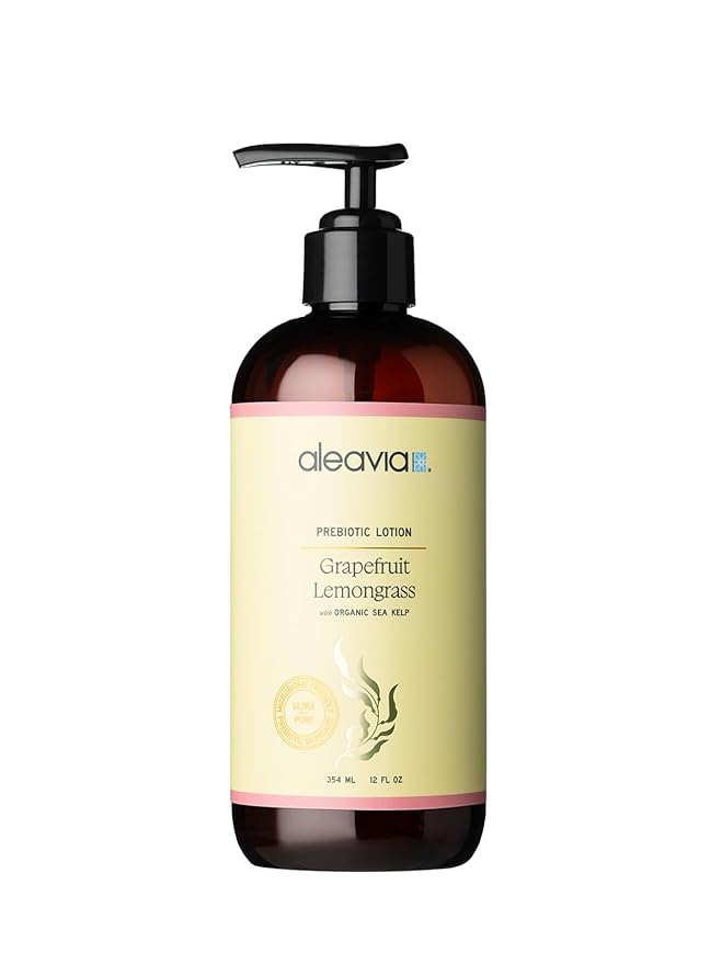 Aleavia Grapefruit Lemongrass Prebiotic Body Lotion – Lightly Scented, All-Natural Moisturizing Body Lotion with Organic Essential Oils – 12 Oz-BrightBean Baby