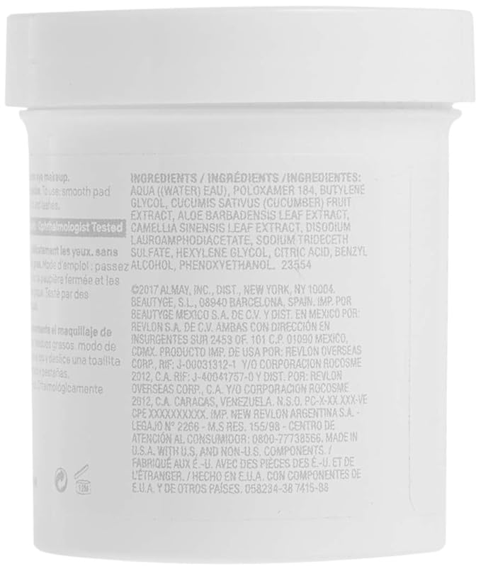 Almay Oil Free Gentle Eye Makeup Remover Pads , Oil Free Micellar, Hypoallergenic, Cruelty Free, Fragrance Free, Ophthalmologist Tested, 80 Pads ( Packaging May Vary )-BrightBean Baby