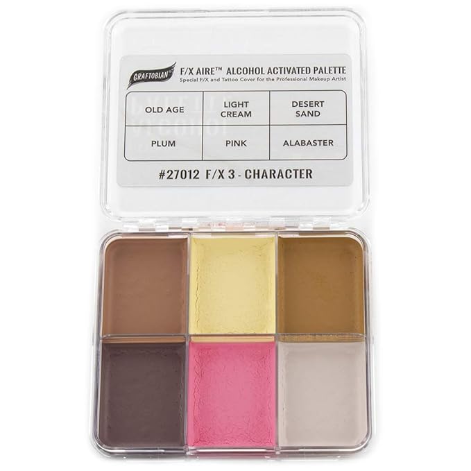 Graftobian F/X Aire Alcohol Activated Palette - SFX Makeup (F/X 3 - Character)-BrightBean Baby
