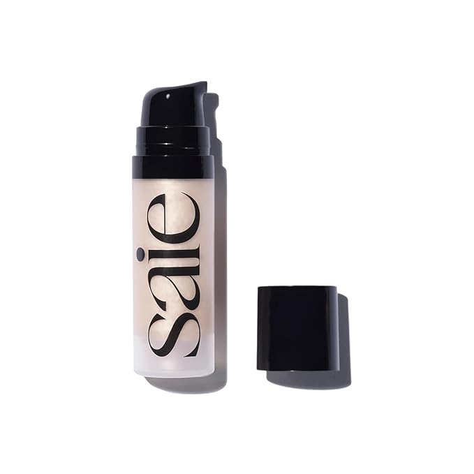 Saie Mini Glowy Super Gel - Hydrating Makeup Primer and Illuminating Glow Serum Enriched with Vitamin C and Squalane Oil - All-Over Liquid Highlighter Makeup for Instant Glass Skin - Starglow (0.5 oz)-BrightBean Baby