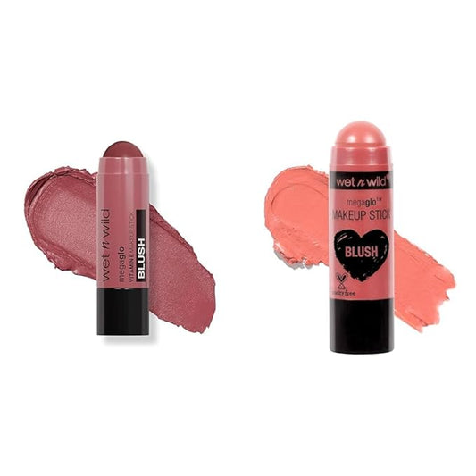 wet n wild Makeup Stick Bundle - Say It Ain't Rose & Pink Floral Majority - Buildable Color for Eyes, Cheeks & Lips-BrightBean Baby