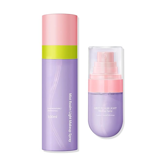 2PCS Makeup Setting Spray for Face,Waterproof Setting Spray for Makeup,Long Lasting Oil Control Finishing Holding Face Mist,Refreshing Hydrating Glossy and Matte Fixing Facial Mist Make Up Set A5-BrightBean Baby