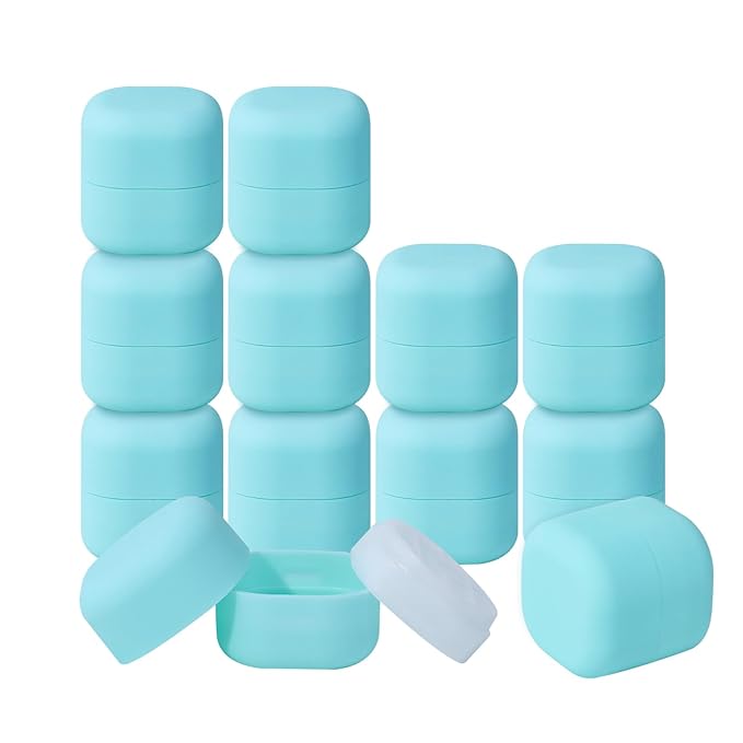 0.25 oz（7g） Empty Lip Balm Square Containers Tubes Lipstick 12 Pieces for Make Natural Lip Balm Lip Care - DIY & BPA FREE (Blue)-BrightBean Baby