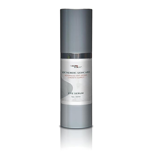 2x Nordic Skincare Serum - 2 Month Supply - Anti Aging Eye Serum - Contains Vitamin C for Dark Circles - Anti Aging Skincare Moisturizing Serum with Aloe Vera & Vitamin E - Improve Wrinkles & Eye Bags-BrightBean Baby