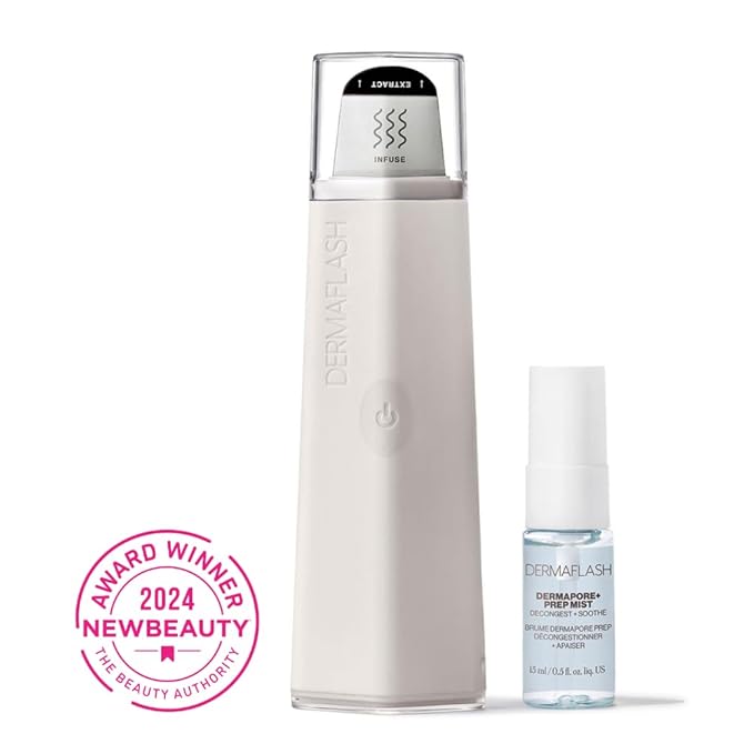 DERMAFLASH DERMAPORE+™ Ultrasonic 2-in-1 Pore Extractor and Serum Infuser, Stone-BrightBean Baby