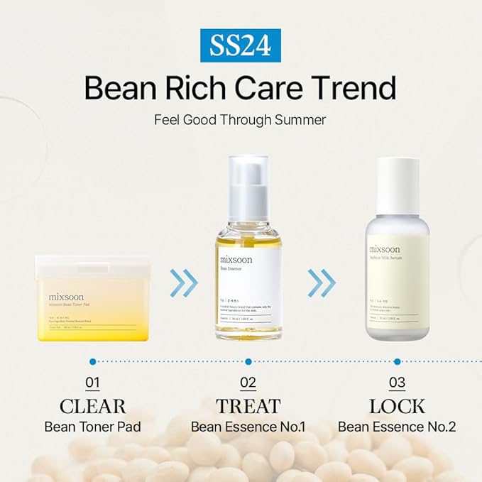 mixsoon Bean Essence, Vegansnail, Exfoliating Essence for face, Hydrating Korean Skin Care,Glassskin 1.69 fl.oz/50ml-BrightBean Baby