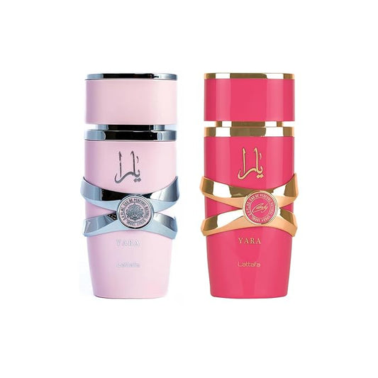 Lattafa 2 Piece Fragrance Bundle for Women (3.4 Ounce Yara Eau De Parfum Spray + 3.4 Ounce Yara Candy Eau De Parfum Spray)-BrightBean Baby