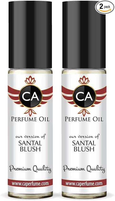 CA Perfume Impression of Santal Blush For Women Replica Fragrance Body Oil Dupes Attar Roll-On 0.3 Fl Oz-X2-BrightBean Baby