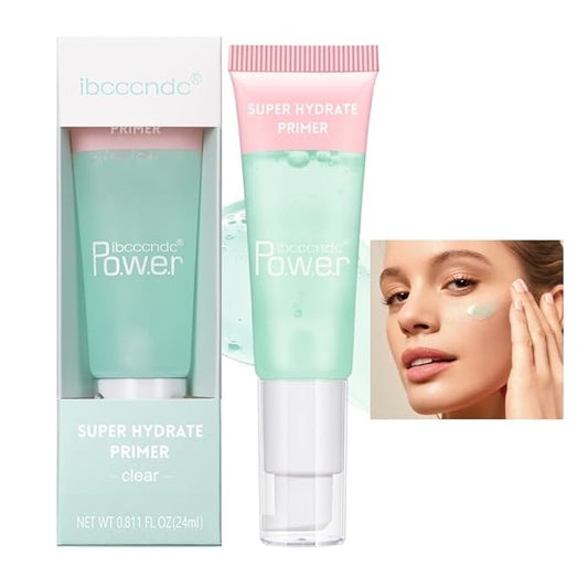 AKARY Gel-Based & Hydrating Face Primer For Smoothing Skin & Gripping Makeup With Hyaluronic Acid, Long-Wear Foundation Face Primer for Oil Control, Pores Fine Lines Minimizer, 0.81 Fl Oz, 01 Clear-BrightBean Baby