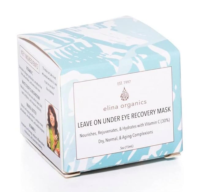 Leave On Under Eye Recovery Mask, 1oz, organic skincare, eye cream, reduce wrinkles, reduce dark circles, reduce puffy eyes, rebuild collagen, vitamin c, white truffle extract, holistic skincare-BrightBean Baby