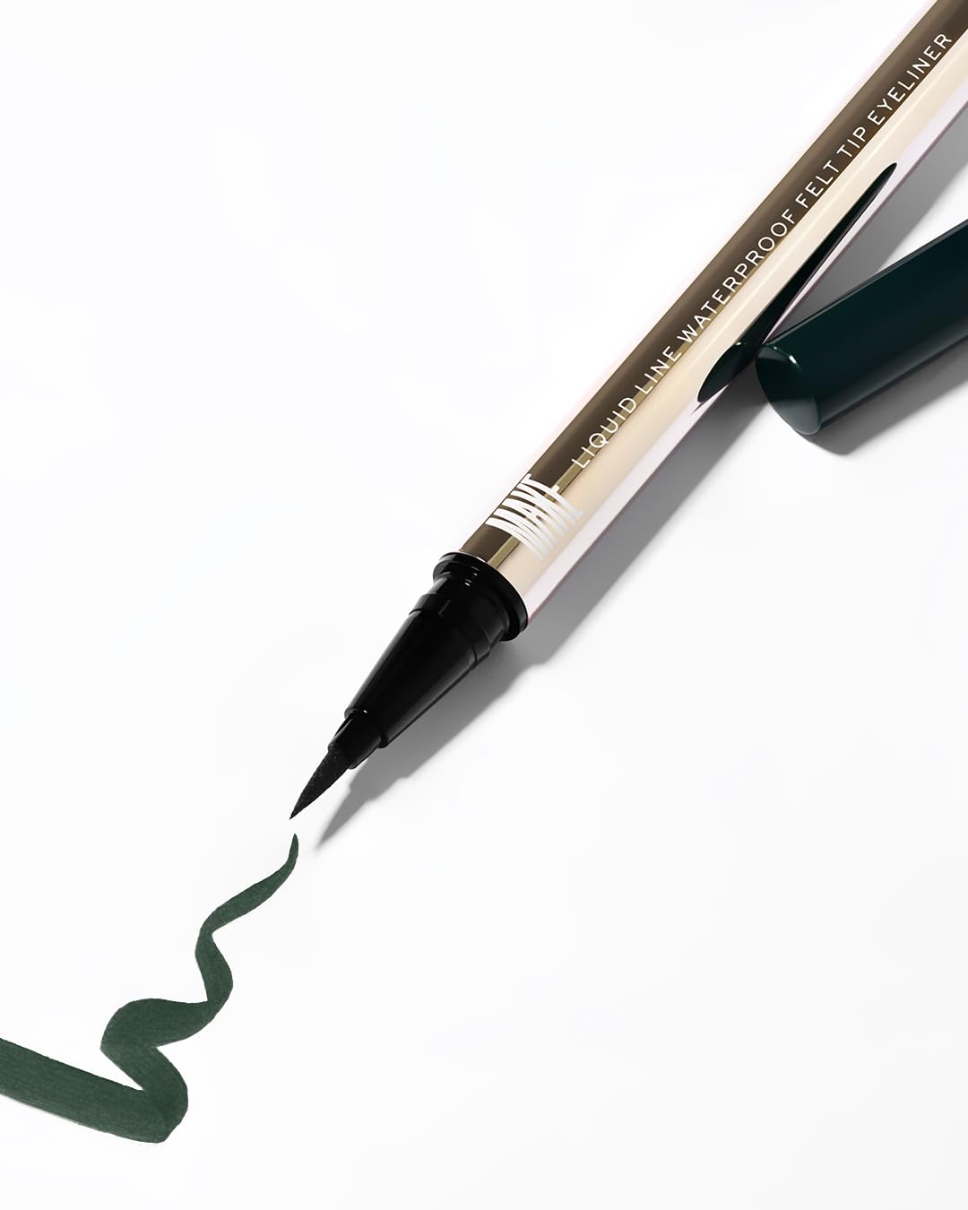 MAKE Beauty Liquid Line Waterproof Liquid Eyeliner Pen. Smudge-Proof Felt Tip for Precise Application of Lines, Wings, and Graphics. Long Lasting Eye Liner - Shade, Space Camp-BrightBean Baby