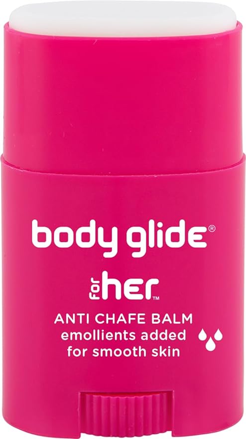 Body Glide For Her Anti Chafe Balm | Chafing stick with added emollients | Great for dry, sensitive skin and/or sensitive areas | Use on chest, bra, butt, groin, arm, and thigh chafing | 0.8oz-BrightBean Baby