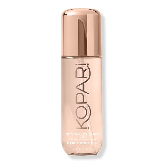 Kopari Hair & Body Mist Seychelles Sands, Long-Lasting Creamy Vanilla & Musk Scent, Seductive Warm Fragrance, Toasted Vanilla, 4 oz-BrightBean Baby