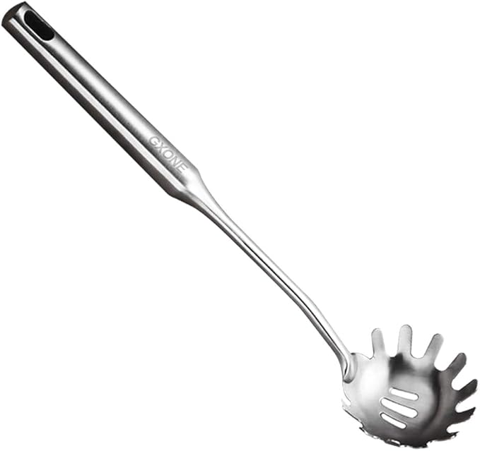 Spaghetti Spoon,304 Stainless Steel Pasta Spoon,Silver/13.8Inch