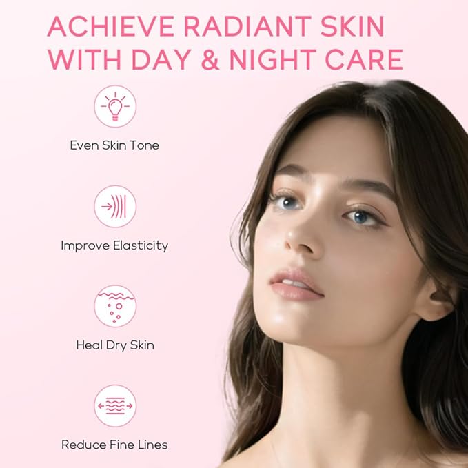 Sakura Skincare Gift Set, Skin Care Travel Kit with Cleanser, Toner, Serum, Eye Cream, Face Cream for Women Girls (5pcs)-BrightBean Baby