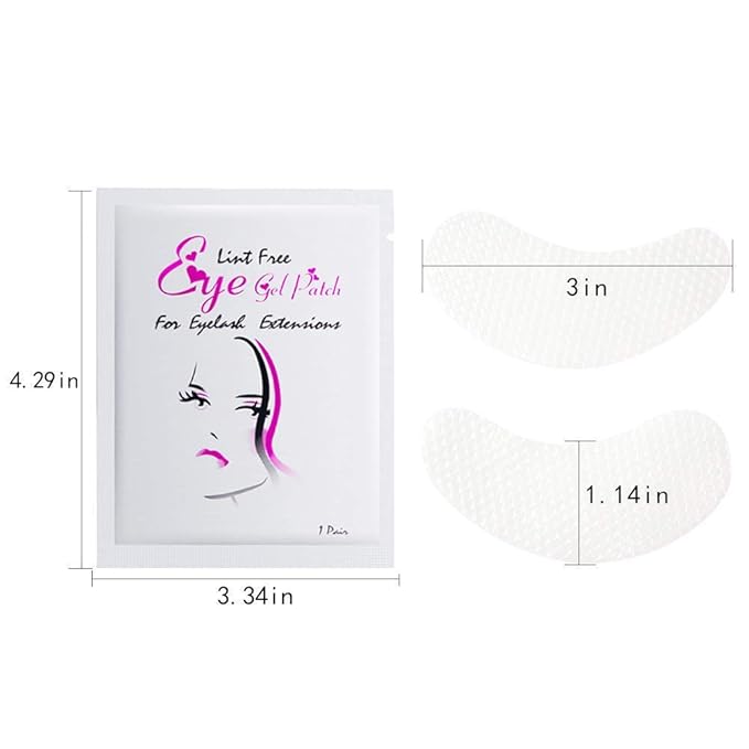 Under Eye Gel Pads Eyelash Extension Pads Lint Free DIY False Eyelash Lash Extension Makeup Eye Gel Patches Pack (50)-BrightBean Baby