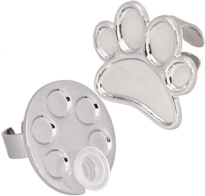 2 Pcs/Lot Mini Manicure Palette Wearable Metal Nail Art Polish Holder Paint Palette Finger Rings Nail Art Tools Palettes Palette Cups-BrightBean Baby