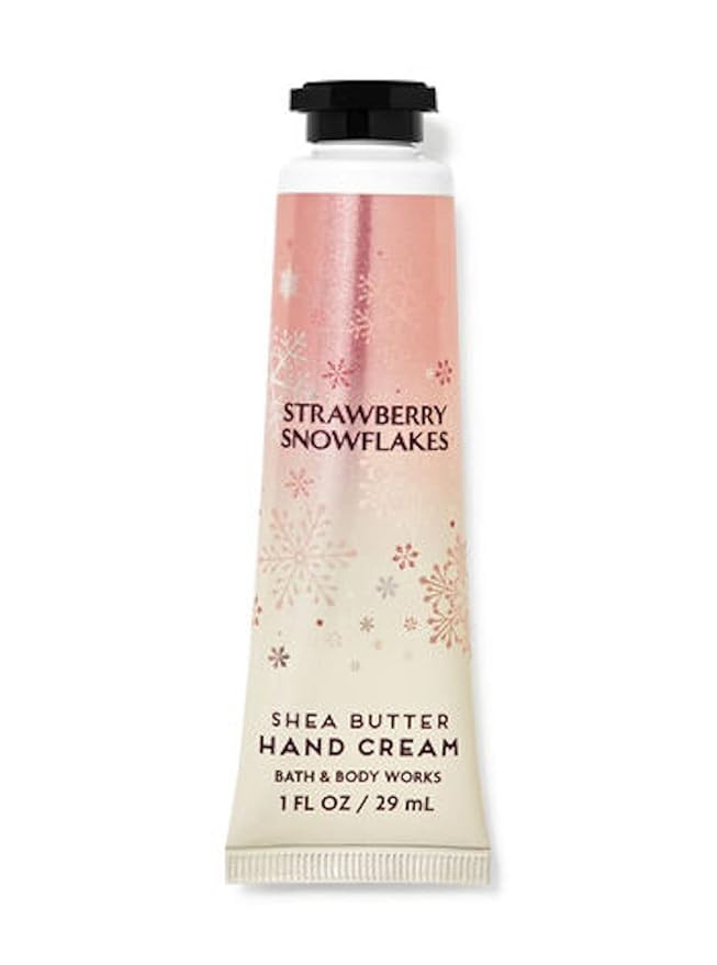 Bath & Body Works Strawberry Snowflakes Shea Butter Travel Size Hand Cream 1oz (Strawberry Snowflakes), 1-BrightBean Baby