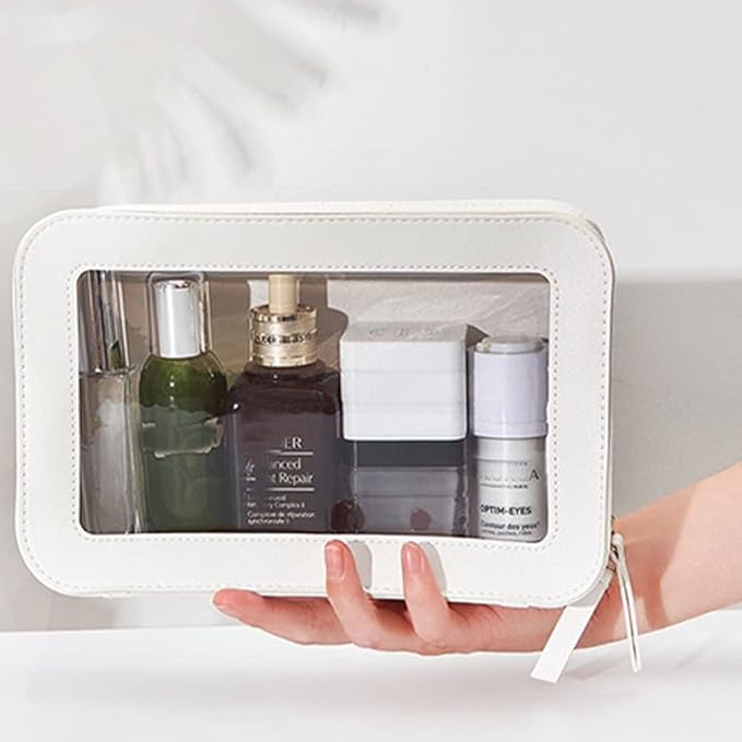 Clear Makeup Bag Small, TSA Approved Portable Toiletry Bag with Zipper Cosmetic Travel Bag Makeup Organizer Case Mini Makeup Pouch for Purse Car Organizer Bag for Women Men-BrightBean Baby