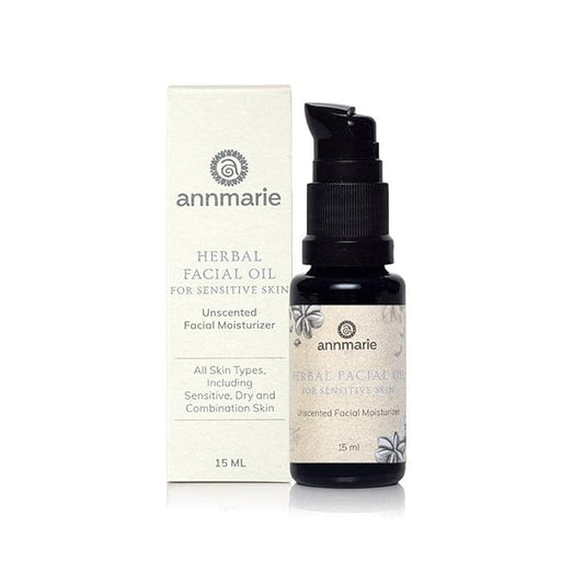 Annmarie Skin Care Herbal Facial Oil For Sensitive Skin - Unscented Facial Oil With Squalane, Sacha Inchi Oil + Camellia Seed Oil (15Ml / 0.5 Fl Oz)-BrightBean Baby