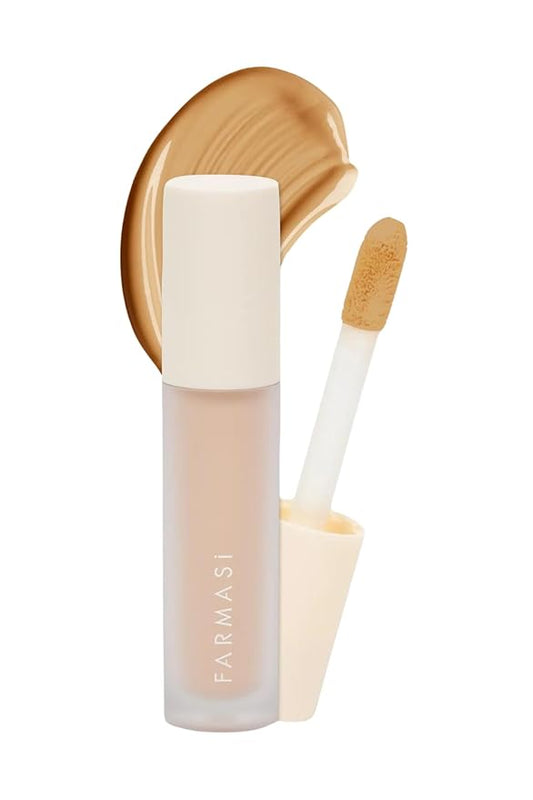 FARMASI Vfx Pro Liquid Concealer Makeup, All-in-one Full Coverage, Highly Pigmented Concealer for All Skin Type, Hide Shadows & Imperfections, Enhance Skin Fullness Foundation Concealer 0,24 Fl Oz W10-BrightBean Baby