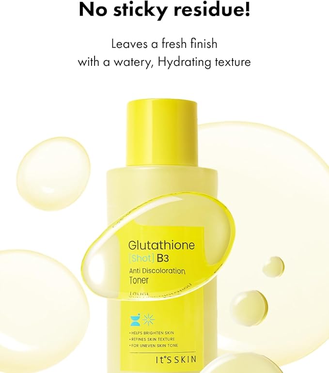 It'S SKIN Glutathione Shot B3 Toner 4.05 Fl Oz, 99% Pure Glutathione, Deep Hydration & Skin Texture Care, Fast-Absorbing for Daily Toner, Korean Skincare-BrightBean Baby