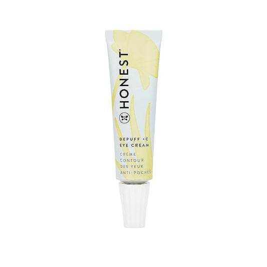 Honest Beauty Vitamin C Depuff Brightening Eye Cream | Reduces Dark Circles | Vitamin C, Daisy Flower Extract, Hyaluronic Acid | EWG Verified, Vegan + Cruelty Free | 0.5 fl oz-BrightBean Baby