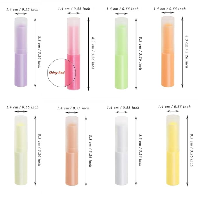 0.14oz Empty Flavored Lip Balm Container Tubes Plastic Homemade Moisturizing Lip Stick with Caps Bulk Fit for Women Adult DIY Making Supplies, 25 Count (Multicolor)-BrightBean Baby