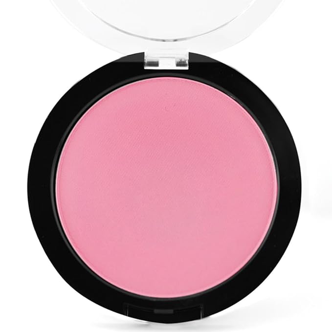 Palladio Matte Blush, Brushes onto Cheeks Smoothly, Soft Matte Look and Even Finish, Flawless Velvety Coverage, Effortless Blending Makeup, Flatters the Face, Convenient Compact, Berry Pink-BrightBean Baby