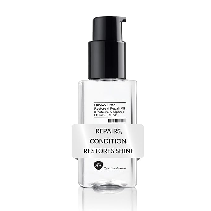 Number 4 Hair Oil, Fluoro5 Elixir Restore & Repair, Anti Frizz Serum for Damaged Hair, 2.0 oz – N4 Hair Care-BrightBean Baby