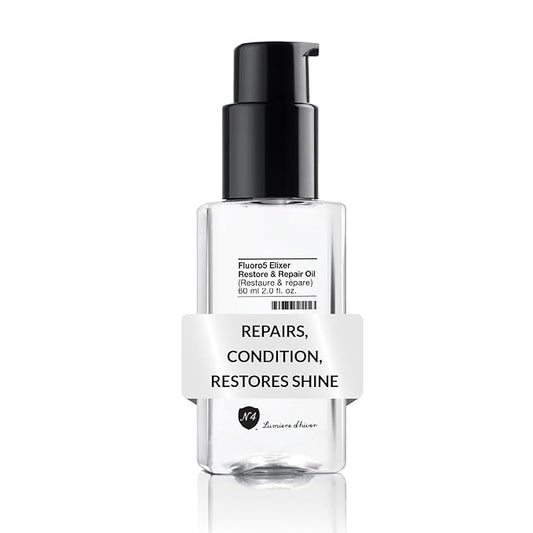 Number 4 Hair Oil, Fluoro5 Elixir Restore & Repair, Anti Frizz Serum for Damaged Hair, 2.0 oz – N4 Hair Care-BrightBean Baby