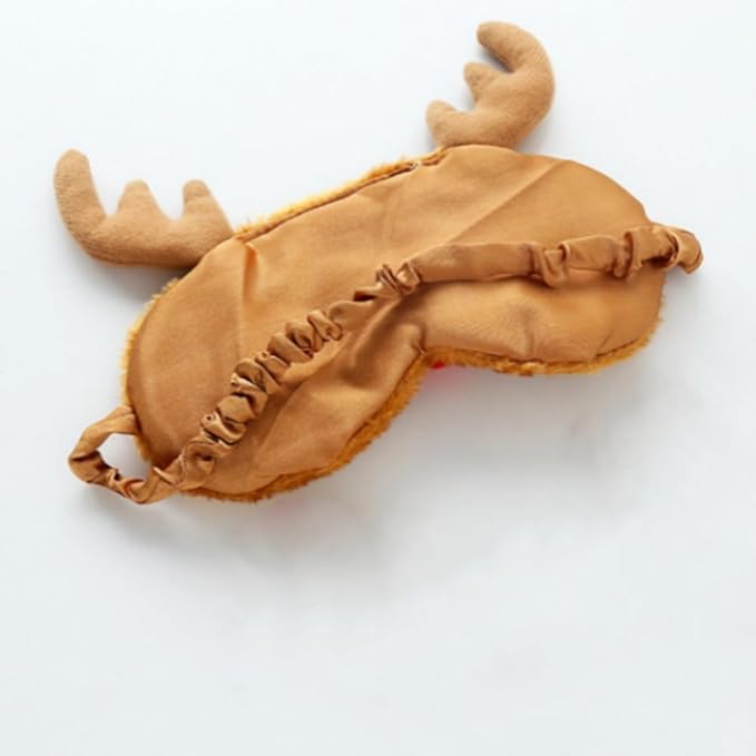 Cute Eye Mask for Sleeping Plush Cartoon Animal Sleep Plush Eye Mask Relaxation Suitable for Travel Family Party Toys for Christmas Elk Deer-BrightBean Baby