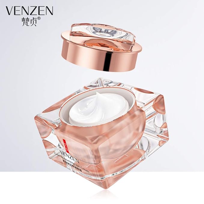 VENZEN Gold Moisturizing Eye Cream Anti Aging Anti Wrinkle Shade Dark Circles Shine Serum Glycerin Delicate Hyaluronic Acid 15g-BrightBean Baby
