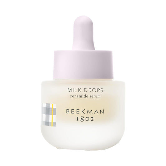 Beekman 1802 Milk Drops Ceramide Facial Serum - Squalane Oil, Hyaluronic Acid & Goat Milk Face Moisturizer - Boosts Skin Radiance & Hydrates Deeply - Fragrance Free - For Oily/Acne Prone Skin-BrightBean Baby