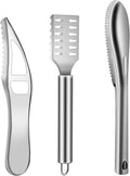 3Pcs Fish Scaler Remover, Fish Scaler Brush, Stainless Steel Fish Cleaning Kit Fish Scaler Fish Skin Graters Cleaning Peeler Scaler Scraper with Bottle Opener for Kitchen Fish Scales Removing Peeling