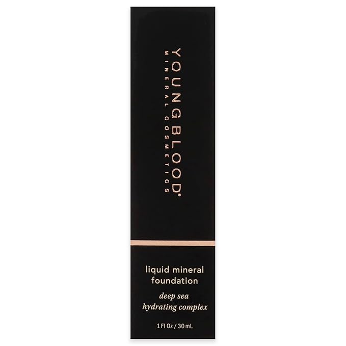Youngblood Liquid Mineral Foundation, Sun Kissed | Lightweight, Dewy Full Coverage Makeup for Dry Skin | Poreless, Flawless Tinted Glow | Vegan, Cruelty Free, Gluten-Free-BrightBean Baby