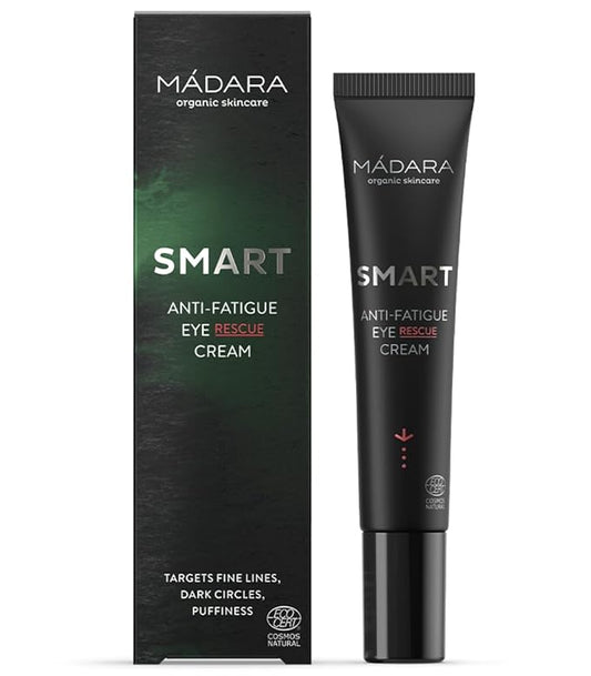 MÁDARA Organic Skincare | SMART Anti-Fatigue Eye Rescue Cream - 15 ml, With a Smart Antioxidant Complex, Natural Aescin And Caffeine, 100% Natural Origin, Vegan, Ecocert Certified-BrightBean Baby