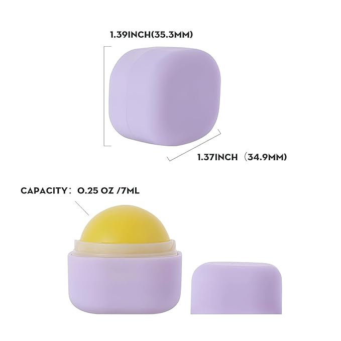 0.25 oz（7g） Empty Lip Balm Square Containers Tubes Lipstick 12 Pieces for Make Natural Lip Balm Lip Care - DIY & BPA FREE (Purple)-BrightBean Baby