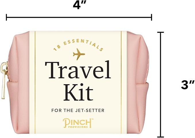 Pinch Provisions Travel Kit, includes 18 Must-Have Emergency Essential Items for Travelling, Ideal Road Trip or Airport Gift for Friends, Family & Peers, Portable Pouch-BrightBean Baby