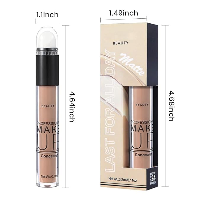 1 Pack Liquid Foundation Cream for Face Makeup,Durable Full Coverage Matte Concealer Make Up,Oil Control & Waterproof Base Primer -0.35 Fl.Oz (04#)-BrightBean Baby