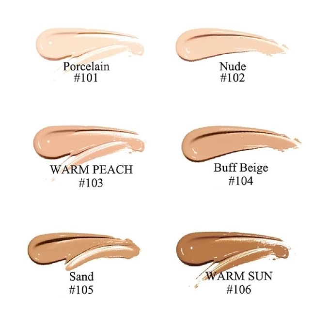 2 Pack PHOERA Foundation 103 Warm Peach Makeup,Full Coverage Foundation for Women and Girls-BrightBean Baby
