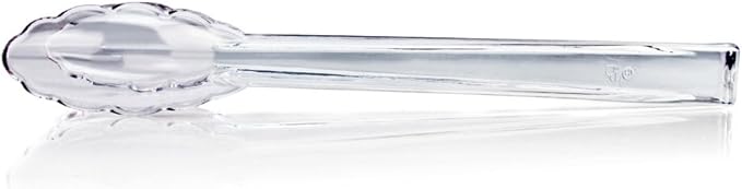 New Star Foodservice 35520 Utility Tong, High Heat Plastic, Scalloped, 12 inch, Set of 12, Clear