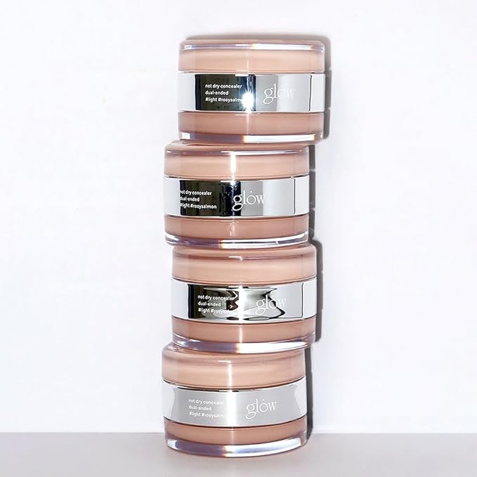 not dry concealer #light #rosysalmon : Vegan-Free, hypoallergenic, premium dual-ended concealer, expertly crafted to flawlessly cover blemishes and dark circles, 0.4 Oz-BrightBean Baby