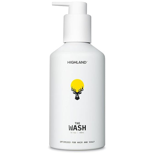 Highland: The Wash. Your new hair and scalp optimized shampoo alternative. Hydrating, balancing, nourishing & strengthening. Crafted with botanical ingredients.-BrightBean Baby