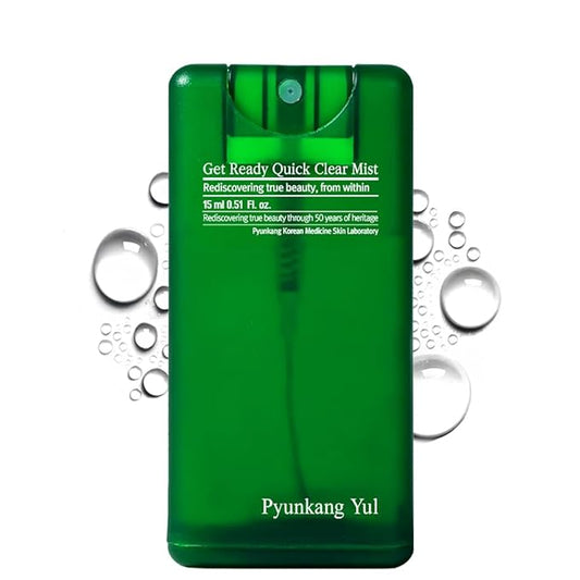 Pyunkang Yul PKY Ultimate Get Ready Quick Clear Mist for Sensitive Skin, Intensely Calms & Soothes Redness with Cica & Tea Tree, Compact size, Korean Skincare (0.51 Fl. oz, 15ml)-BrightBean Baby